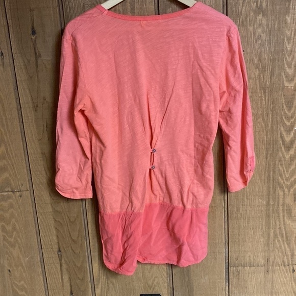 𝅺FRESH Produce hi low tunic/ beach cover up roll sleeves size M - Picture 8 of 9